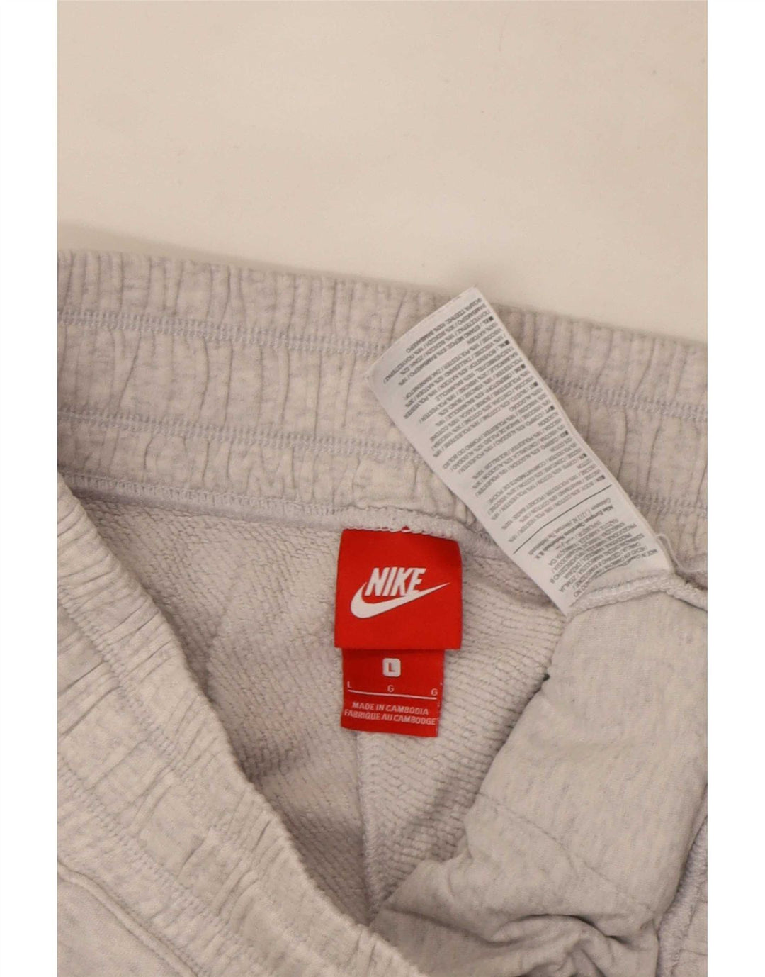 Pantaloni da tuta con grafica Nike da uomo, pantaloni da jogging, grandi, in cotone grigio