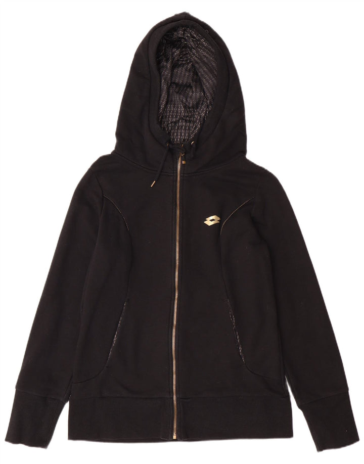 Maglione con cappuccio e zip da donna Lotto UK 14 Large Nero