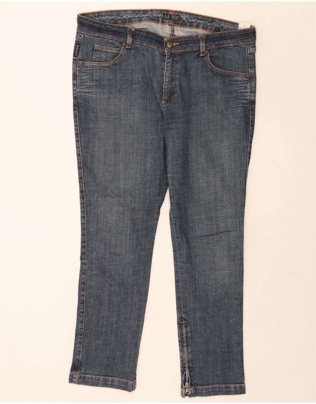 Pantaloni casual da uomo Armani W33 L30 in cotone blu