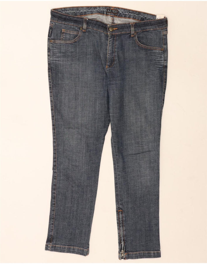 Pantaloni casual da uomo Armani W33 L30 in cotone blu
