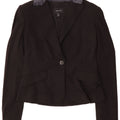 Giacca blazer da donna a 1 bottone Karen Millen UK 10 piccola in lana nera