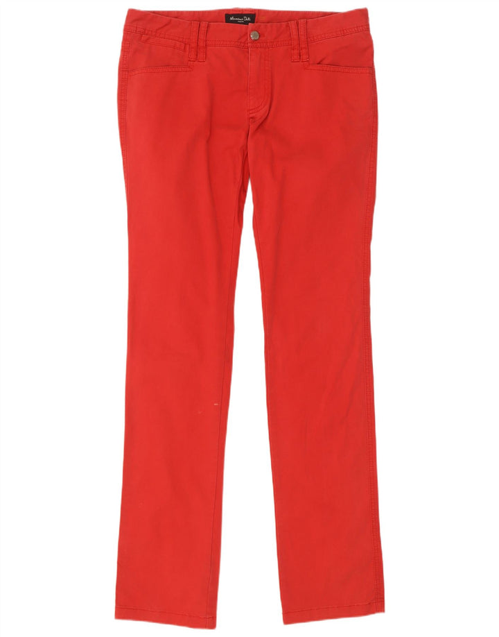Pantaloni casual slim da donna Massimo Dutti EU 40 Medium W30 L34 Rossi