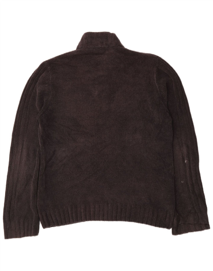 Maglione da uomo M&Co con collo a bottoni, grande poliestere grigio
