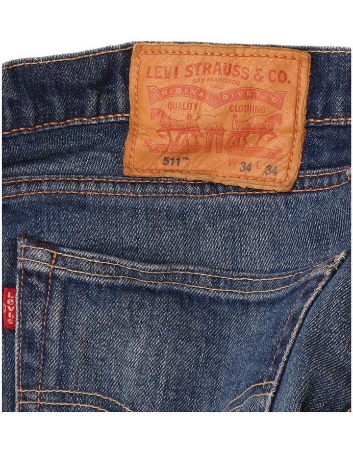Jeans Levi's Uomo 511 Slim W34 L30 Cotone Blu