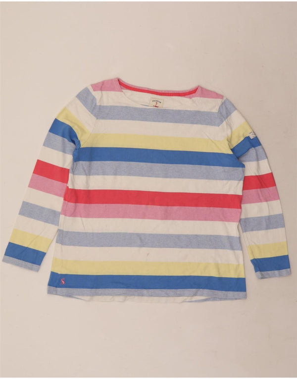 Joules Top da donna a maniche lunghe UK 18 XL Cotone a righe multicolore