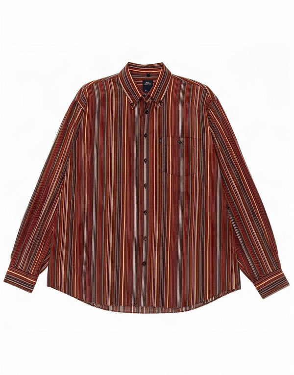 Engbers Mens Shirt Size 45/46 2XL Multicoloured Striped Cotton