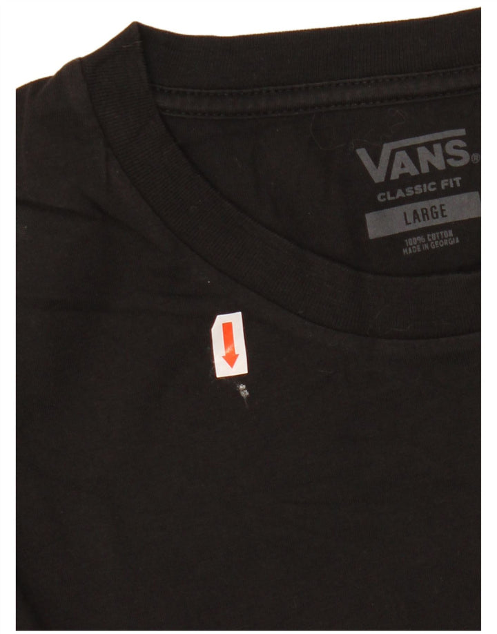 T-shirt da uomo dalla vestibilità classica VANS, taglia grande, in cotone nero