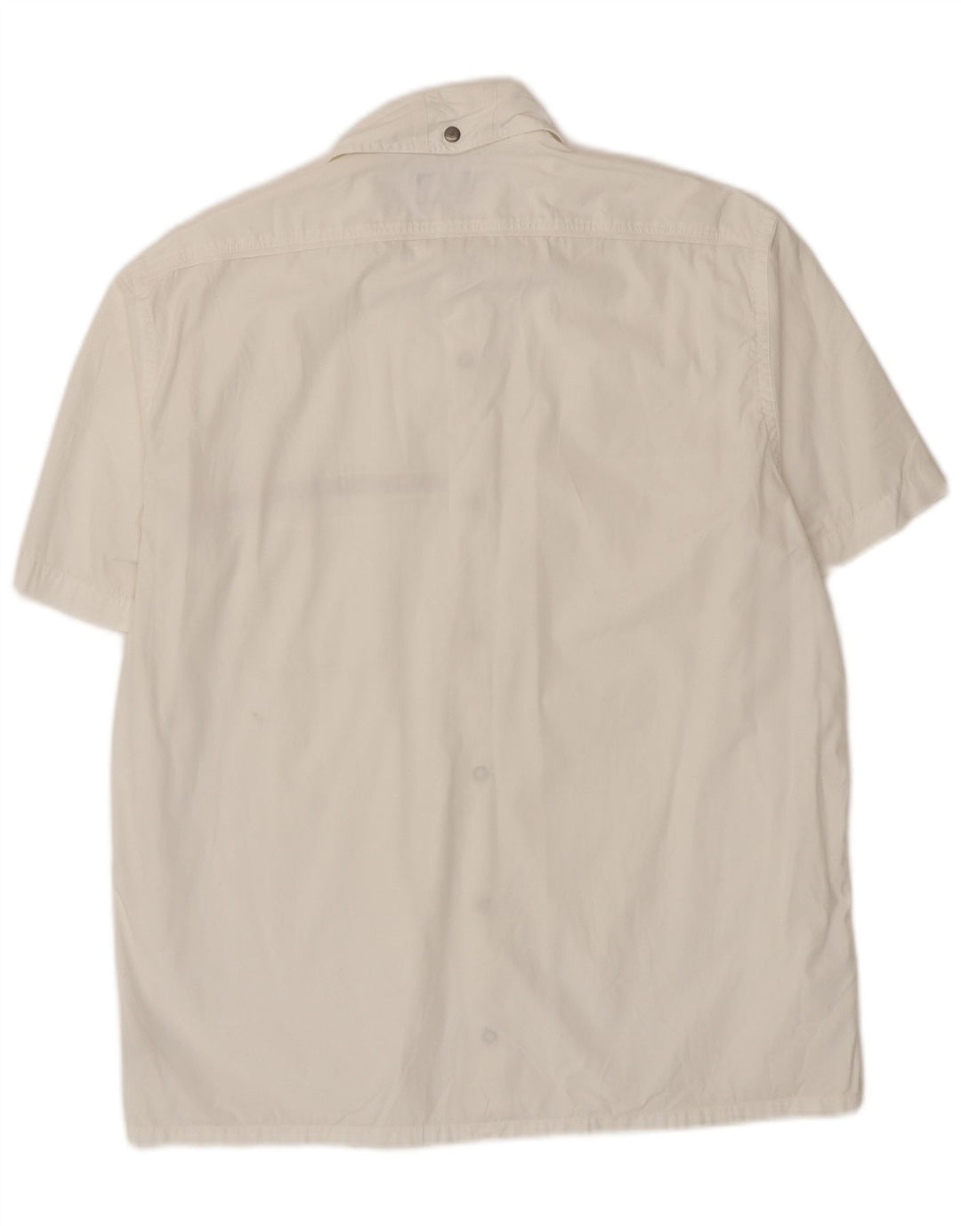 Camicia Trussardi Uomo Manica Corta Large in Cotone Bianco