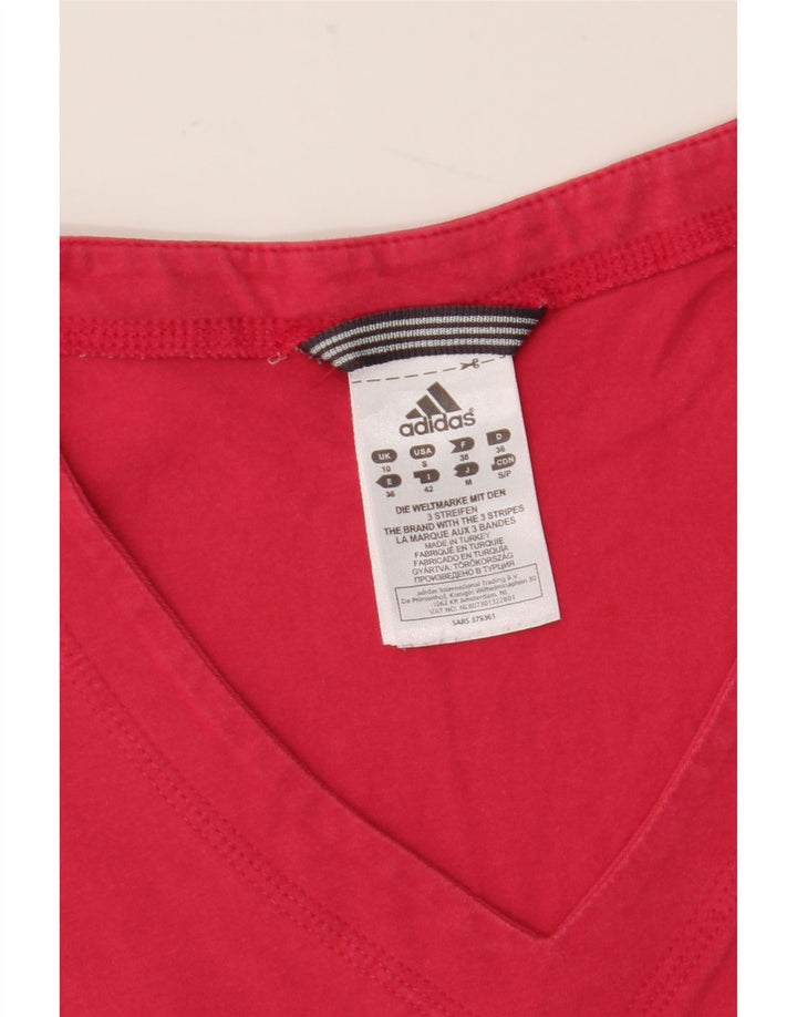Canottiera Adidas da donna UK 10 piccola in cotone rosso