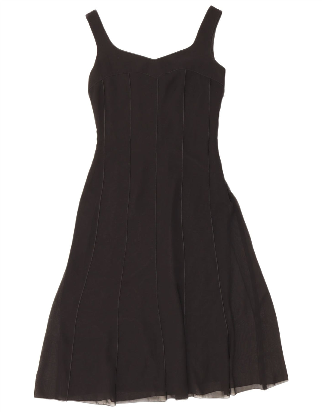 Abito da sera senza maniche a trapezio da donna Dream UK 8 piccolo poliestere nero