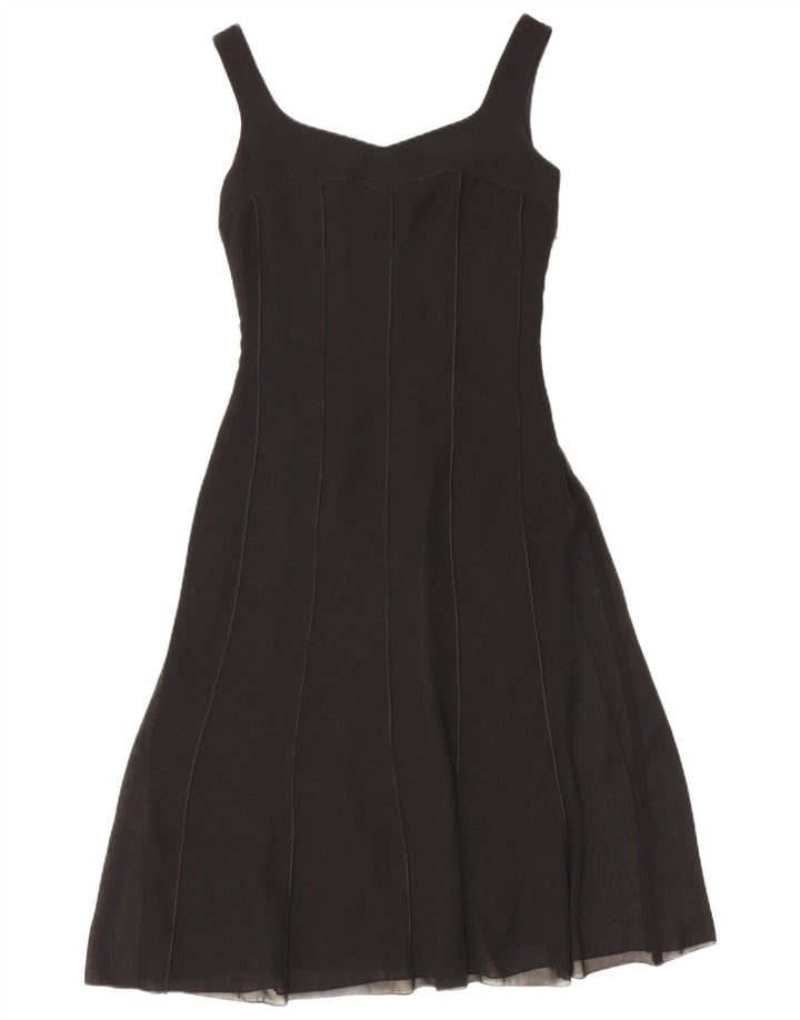 Abito da sera senza maniche a trapezio da donna Dream UK 8 piccolo poliestere nero
