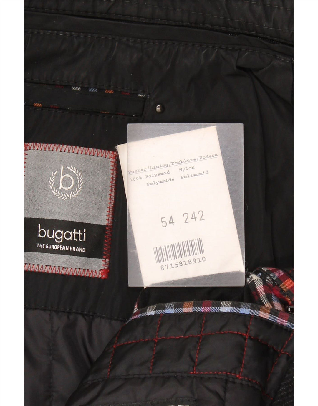 Soprabito da uomo Bugatti EU 54 2XL Lana vergine nera