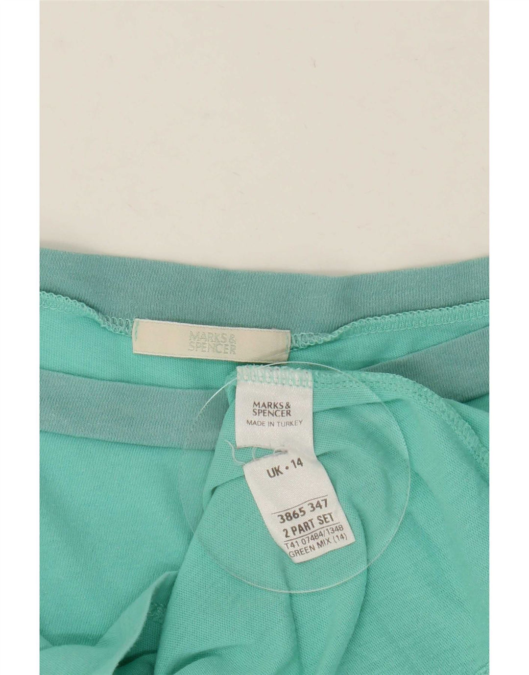 Top a maniche lunghe con spalle scoperte Marks & Spencer da donna UK 14 Verde medio