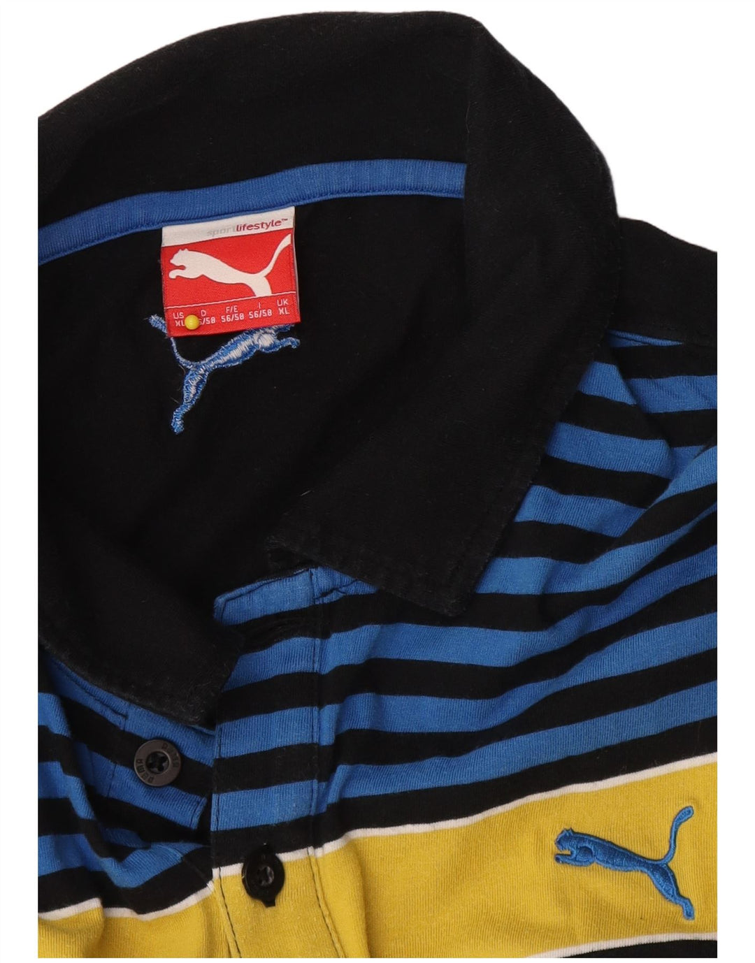 Polo Puma da uomo XL color block nera