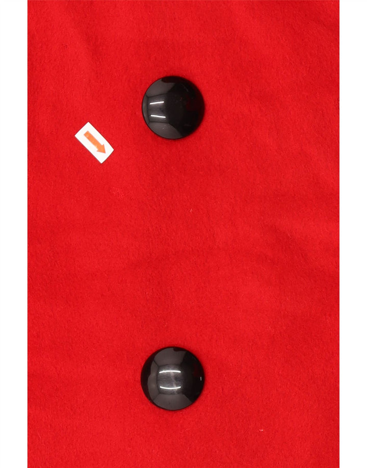 Cappotto doppiopetto oversize da donna Jaeger UK 14 Large Red Angora