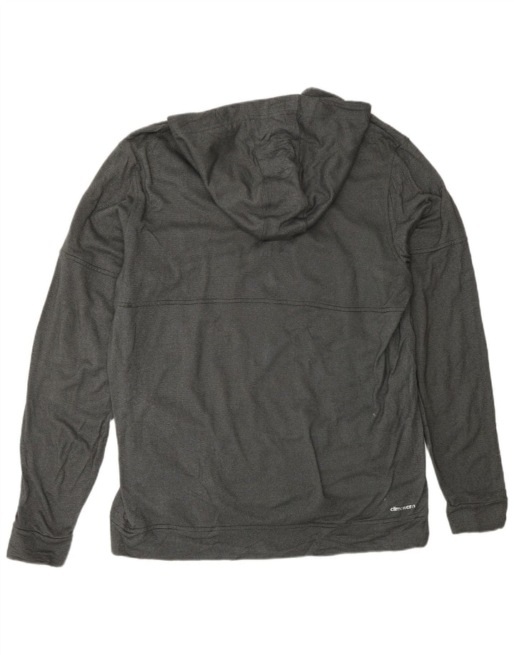Felpa con cappuccio ADIDAS da uomo Climawarm XL poliestere maculato grigio