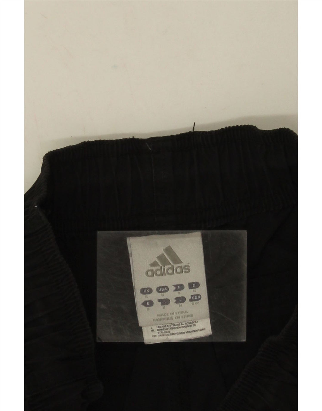 Pantaloni cargo dritti da uomo Adidas Small W28 L32 poliestere nero