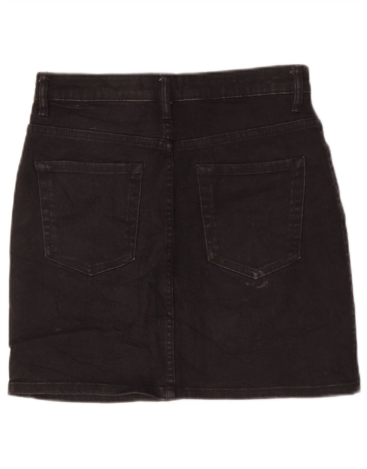 Mini gonna di jeans Zara da donna media W28 nera