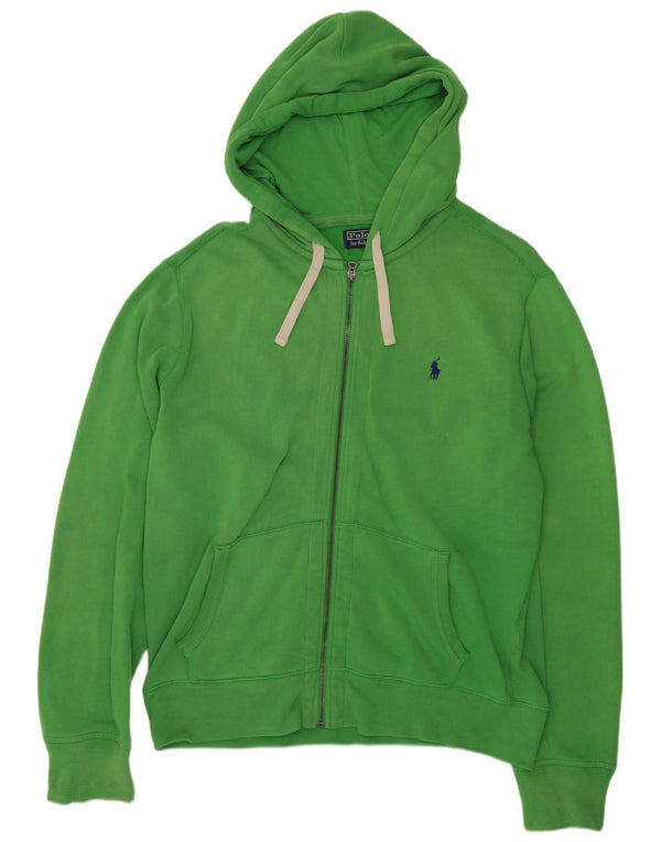 Polo Ralph Lauren Maglione con cappuccio e zip da uomo di grandi dimensioni in cotone verde