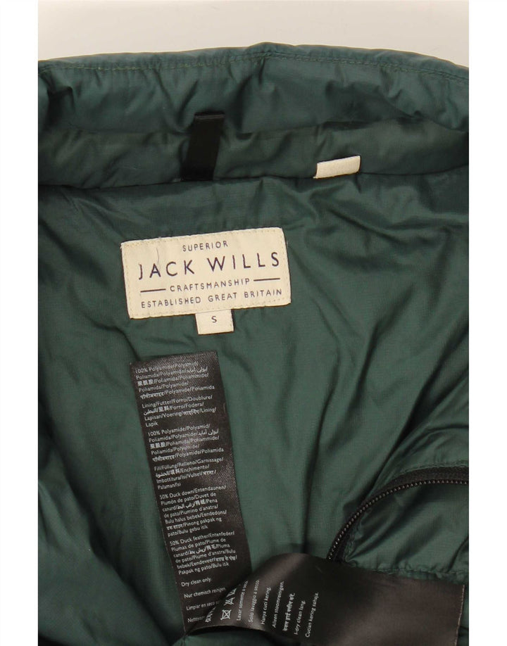 Jack Wills Giacca imbottita da uomo UK 36 Small Verde Poliammide