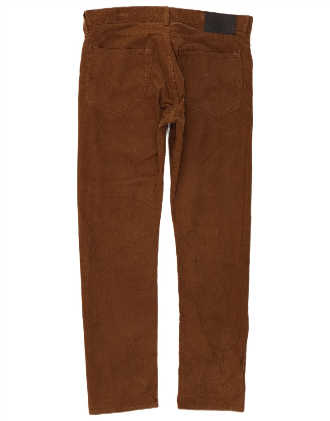 Pantaloni slim in velluto a coste da uomo Marks & Spencer W34 L31 cotone marrone
