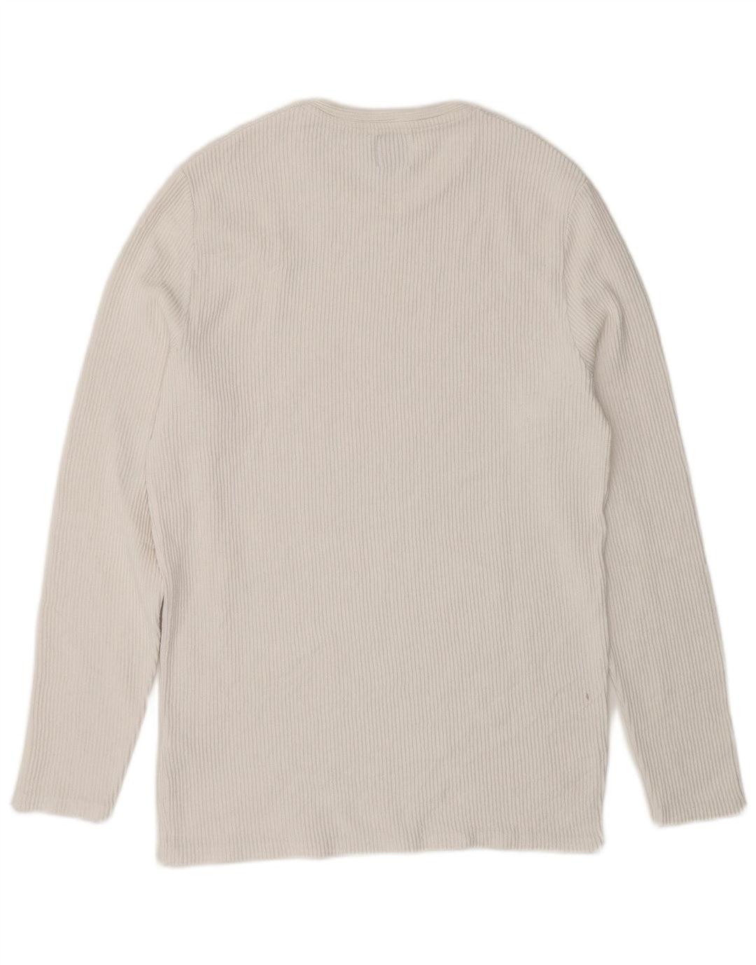 Top Zara da uomo a maniche lunghe in cotone bianco medio
