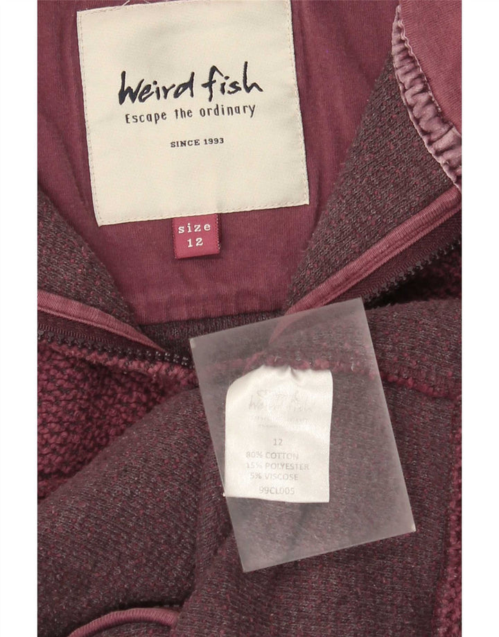 Giacca da tuta da donna Weird Fish UK 12 Cotone medio bordeaux