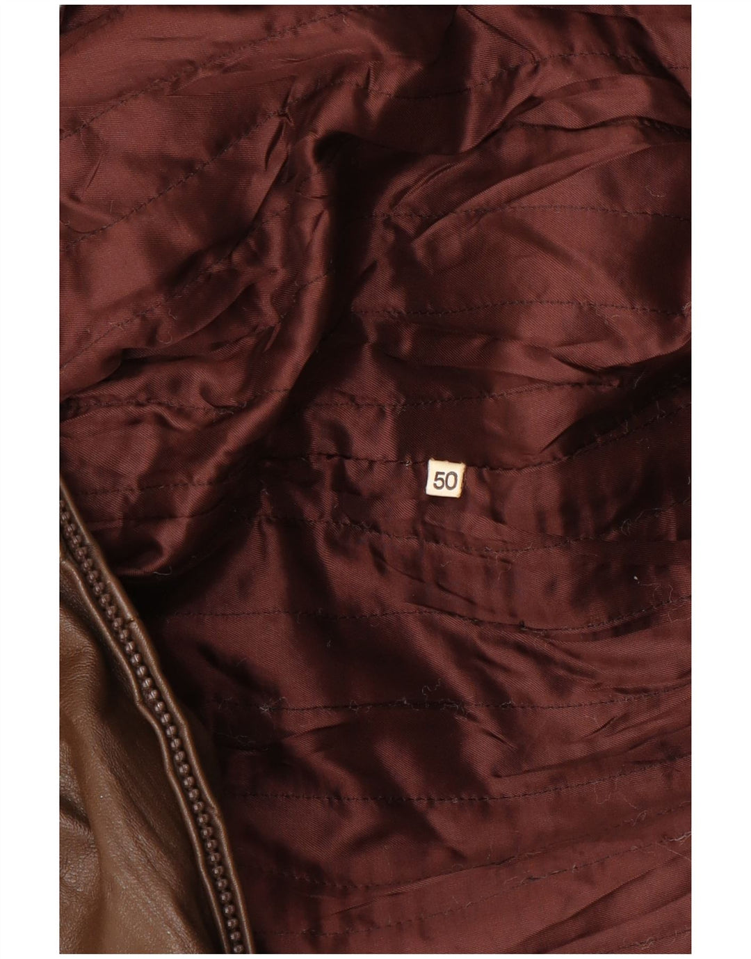 Giacca in pelle vintage da donna IT 50 XL Marrone