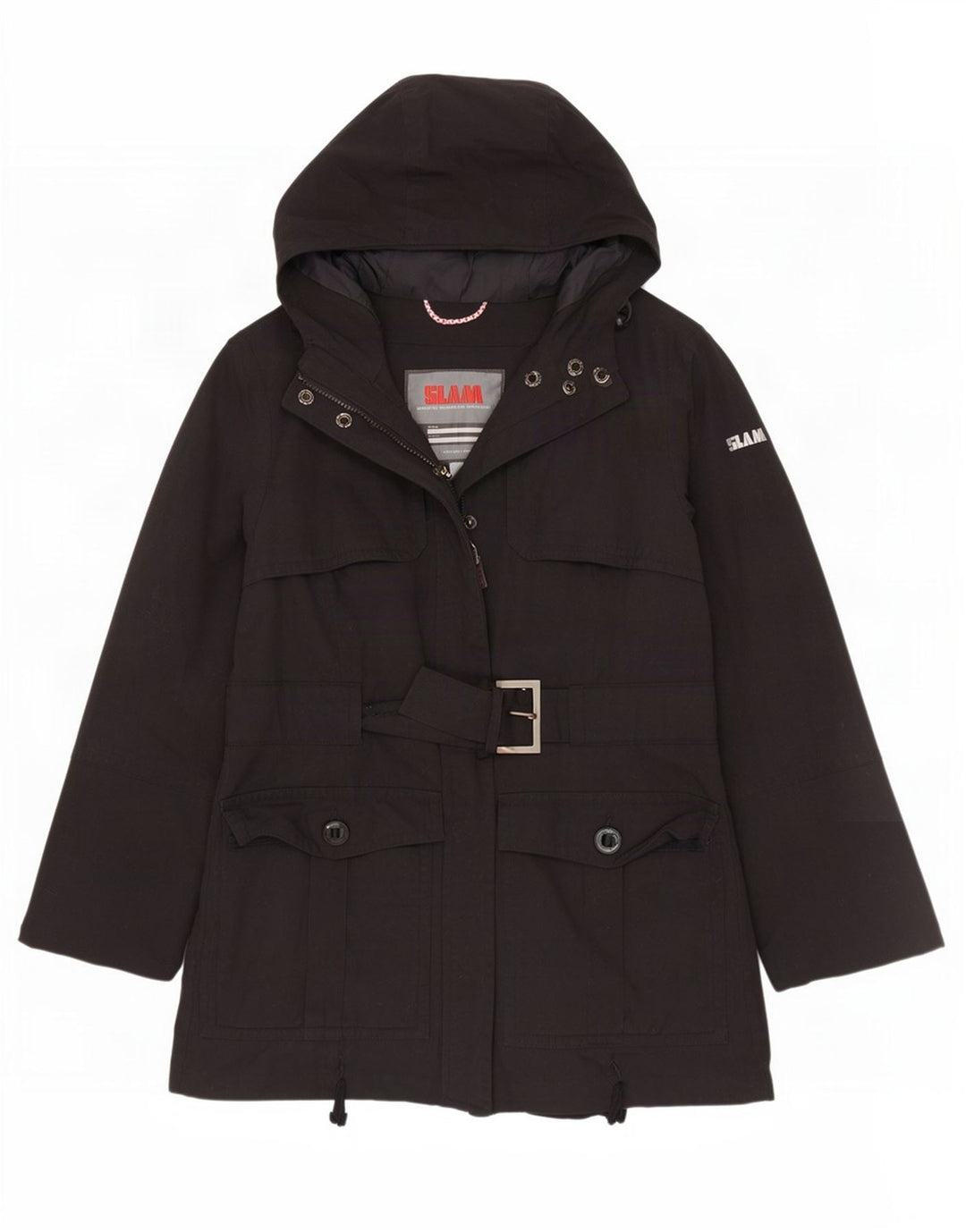 Giacca Parka con cappuccio da donna Slam UK 18 XL nylon nero