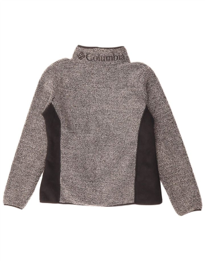COLUMBIA Womens Fleece Jacket UK 16 Large Grey Colourblock Polyester