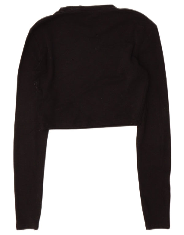Top corto da donna Zara a maniche lunghe UK 8 piccolo nero