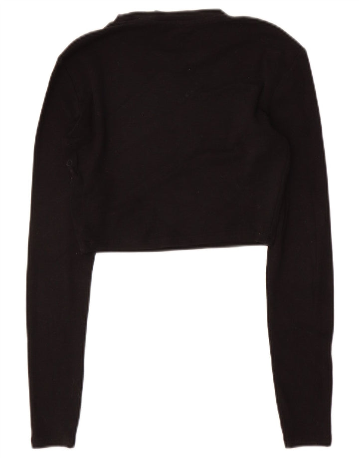 Top corto da donna Zara a maniche lunghe UK 8 piccolo nero