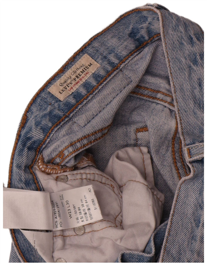 Jeans dritti effetto vissuto Levi's 501 da donna W23 L30 in cotone blu