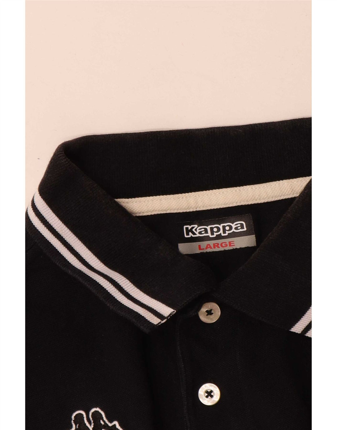 Polo Kappa Uomo Large a Righe Nere