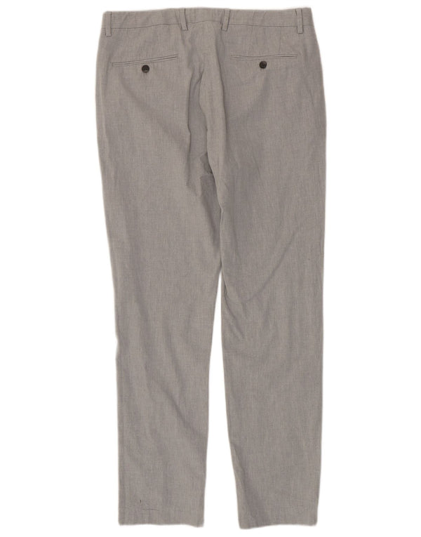 Pantaloni da abito slim da uomo Reiss W34 L31 in cotone grigio