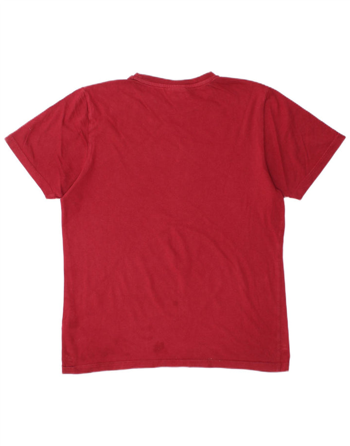 ELLESSE T-shirt grafica da uomo Top rosso medio in cotone