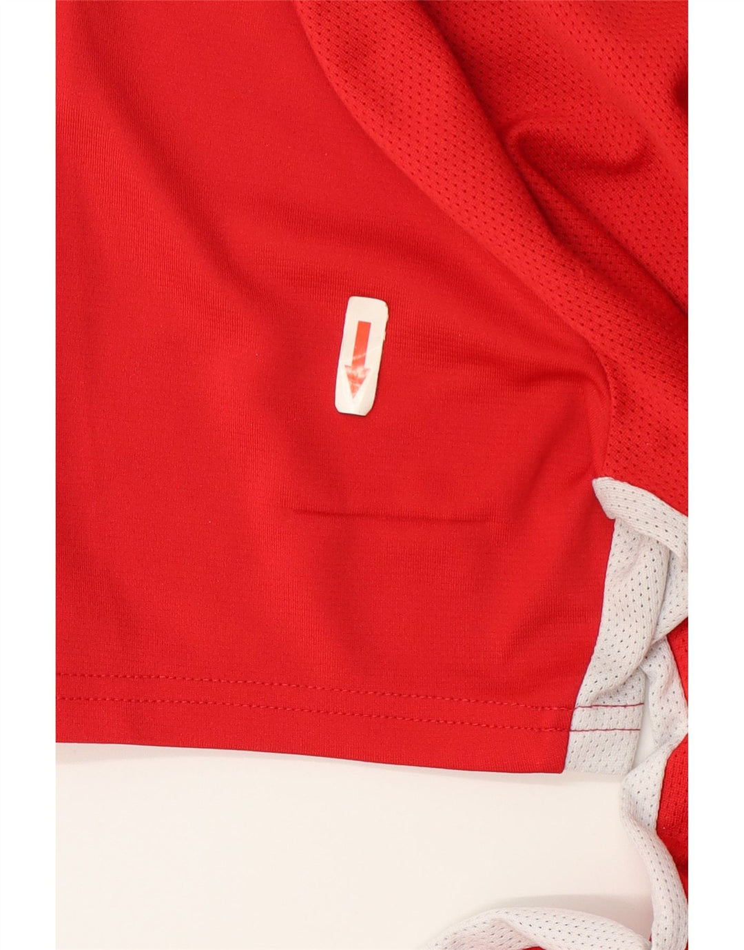 T-shirt Nike da uomo Dri Fit, top in poliestere color block rosso medio