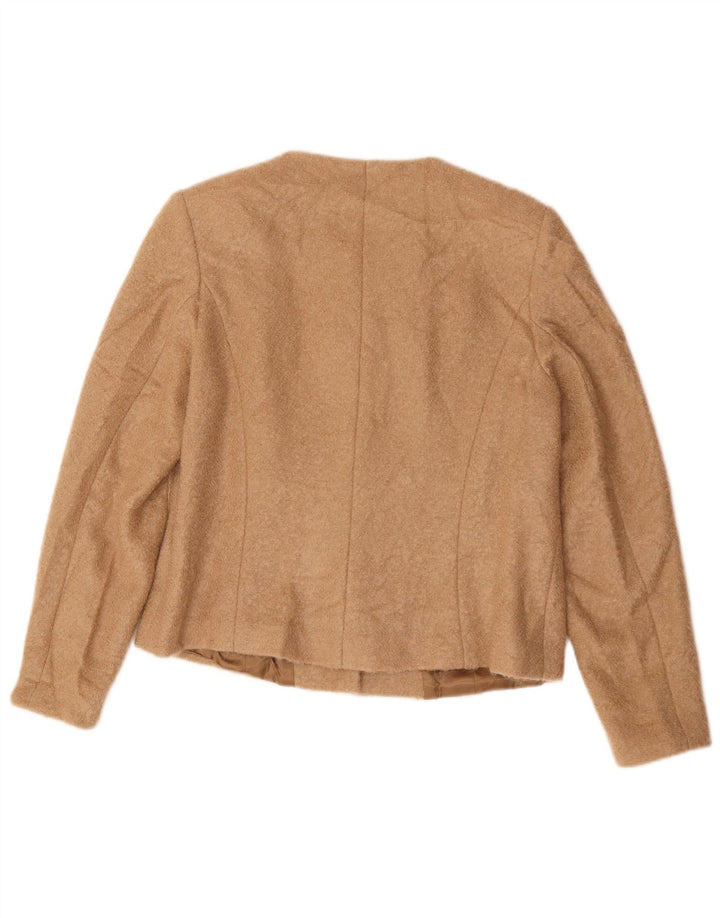 Giacca blazer vintage da donna a 5 bottoni UK 14 beige medio