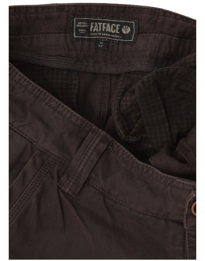Pantaloncini chino da uomo Fat Face W30 cotone grigio medio