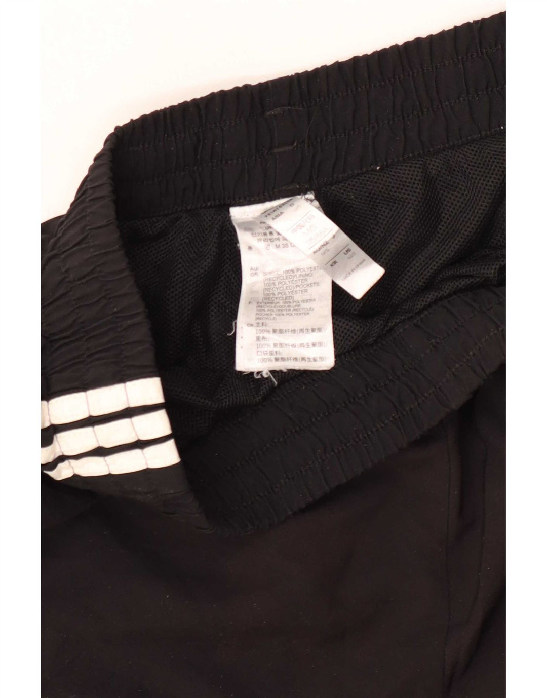 Pantaloncini sportivi da uomo Adidas medi neri in poliestere