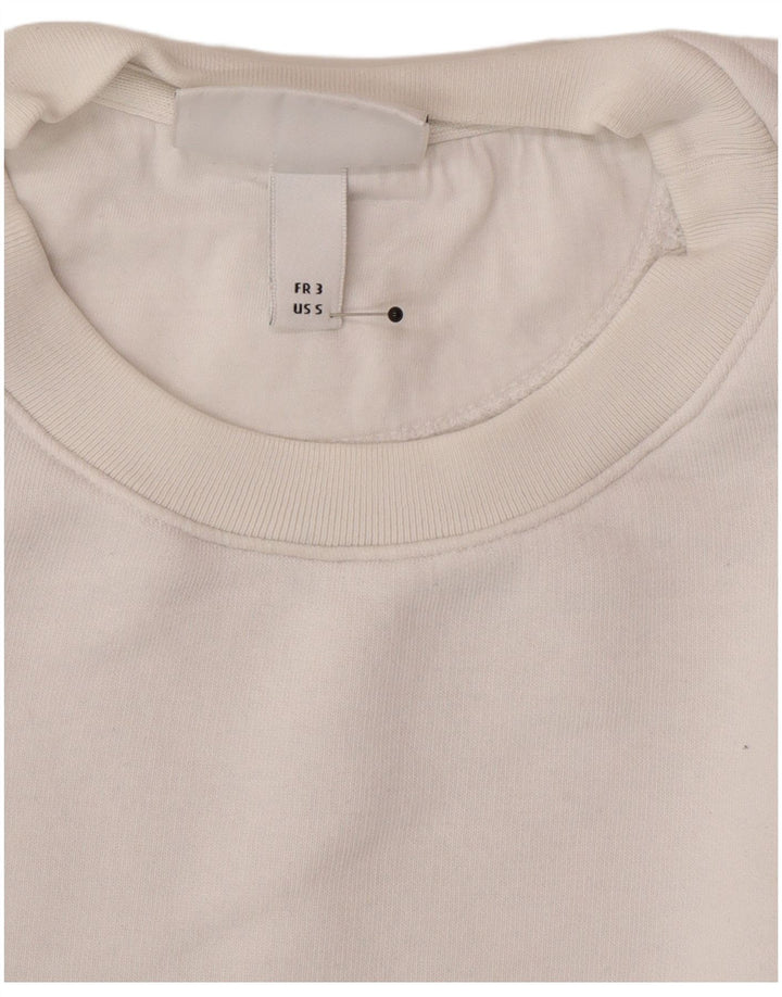 Felpa grafica da uomo Lacoste, taglia 3, piccola, in cotone bianco