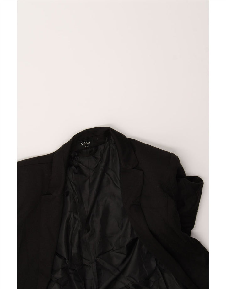 OASIS Womens Open Blazer Jacket UK 8 Small Black Polyester Vintage Oasis and Second-Hand Oasis from Messina Hembry 