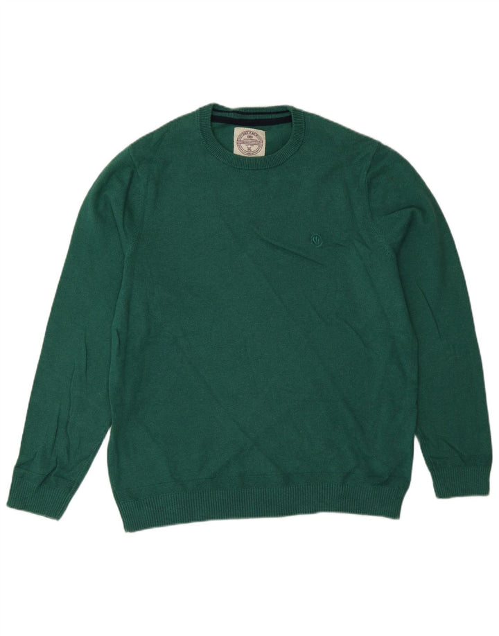 Maglione girocollo da uomo Fat Face in cotone verde medio