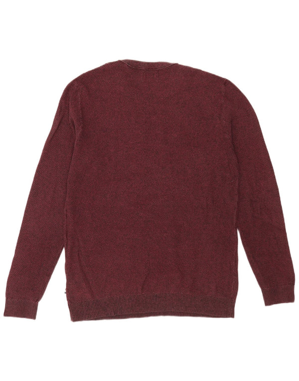 Maglione maglione girocollo da uomo Jack & Jones grande cotone bordeaux