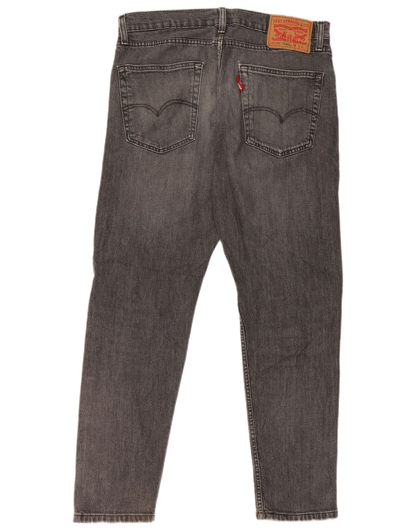 Levi's Uomo 502 Hi-Ball Tapered Jeans W34 L29 Cotone Grigio