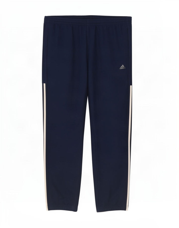 Pantaloni da tuta da uomo Adidas Large in poliestere blu navy