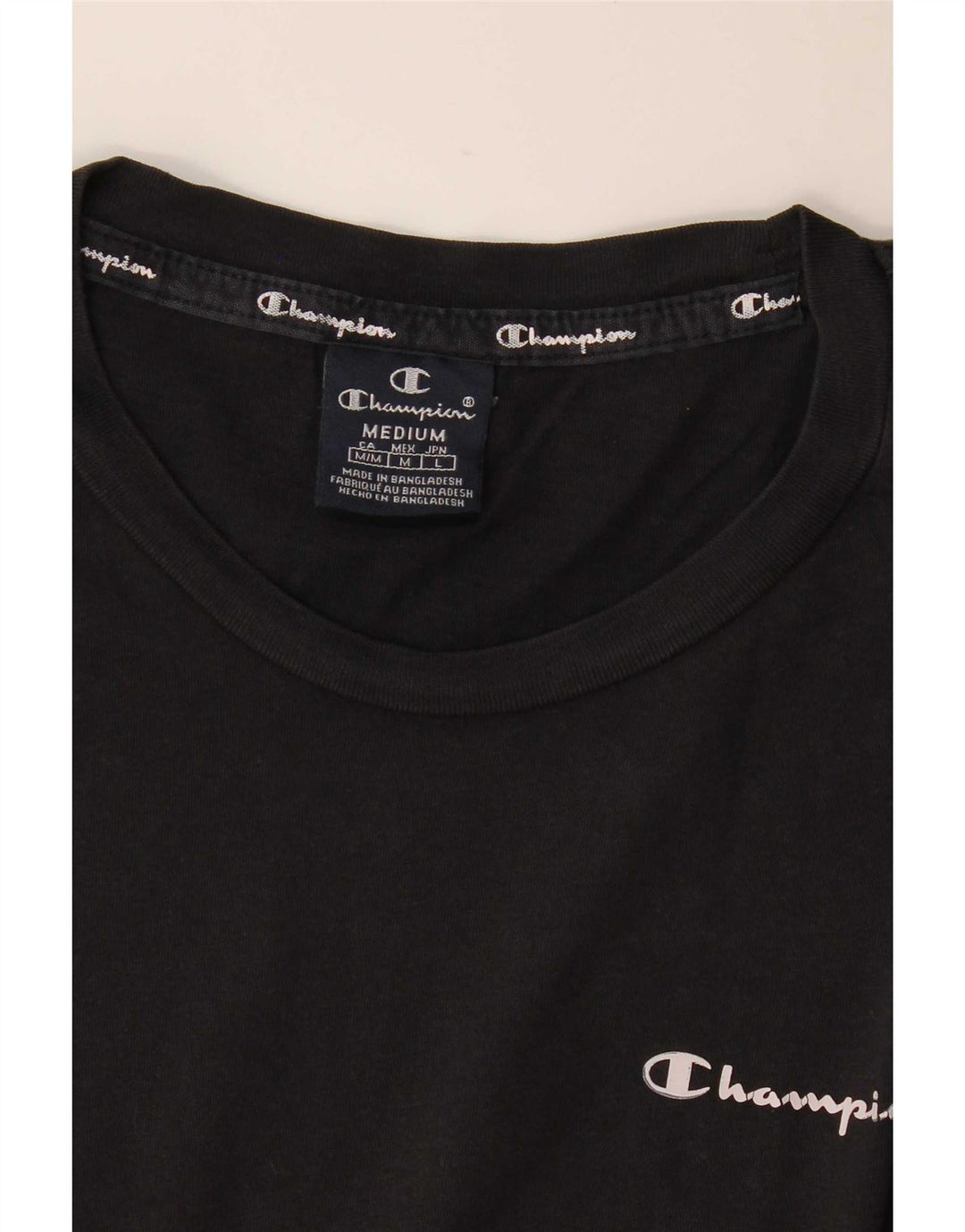 T-shirt da uomo Champion Top media nera