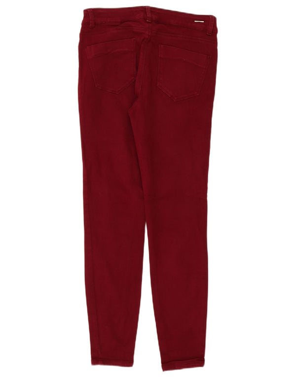 Jeans skinny da donna Zara EU 38 Small W28 L27 Borgogna