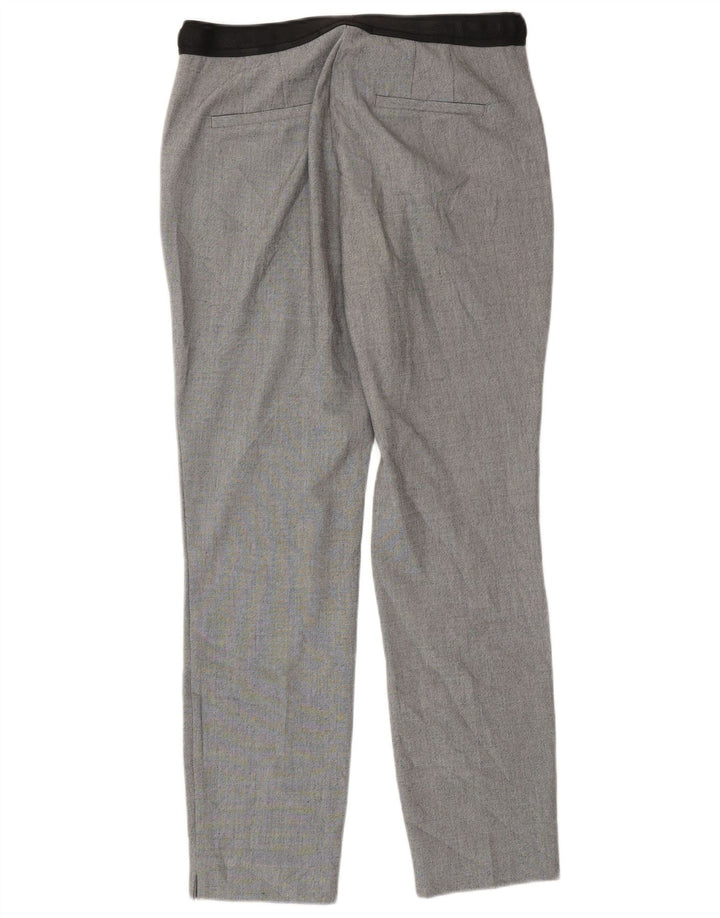 Pantaloni chino affusolati da donna Zara medi W30 L28 poliestere a quadri grigi