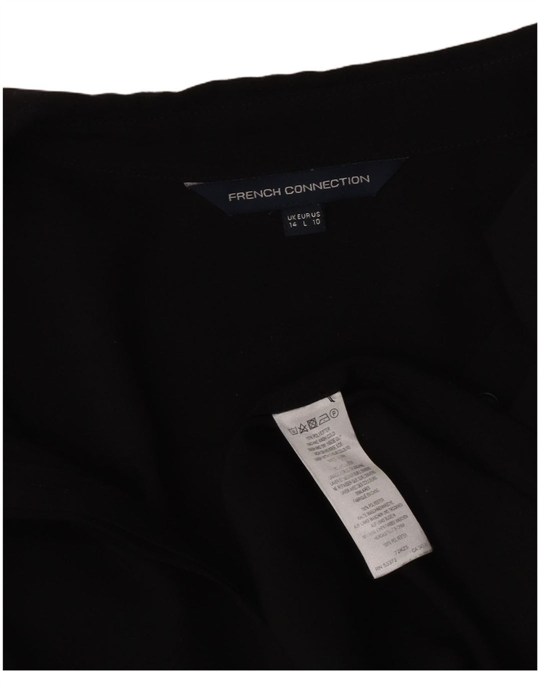 Camicetta da donna vestibilità ampia French Connection UK 14 grande poliestere nero